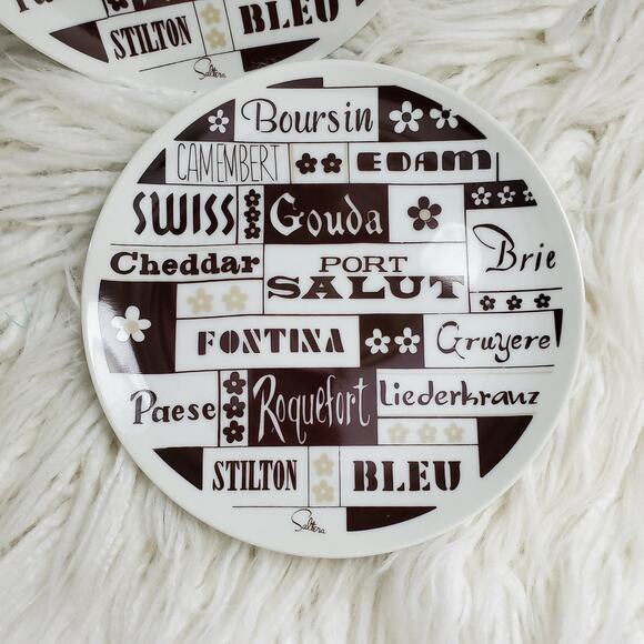 Saltera The Cheeseboard Design Vintage Retro Serving Plate Set - Picture 2 of 5